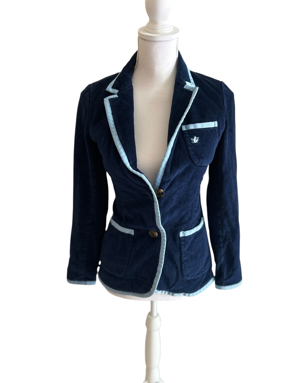 Bask Navy Blue Poolside Jacket Blazer Size 4 Hello Darling